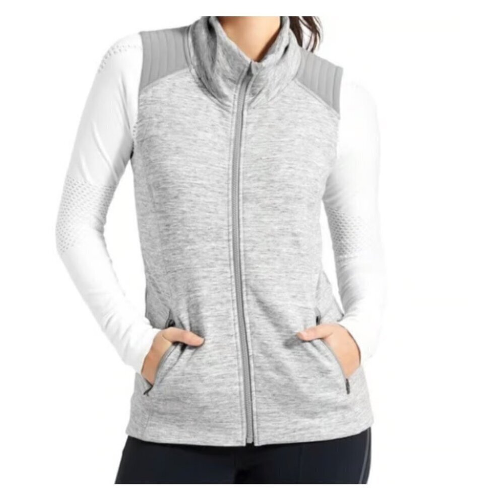 Athleta Stronger Vest - S Grey Heather Spacedye